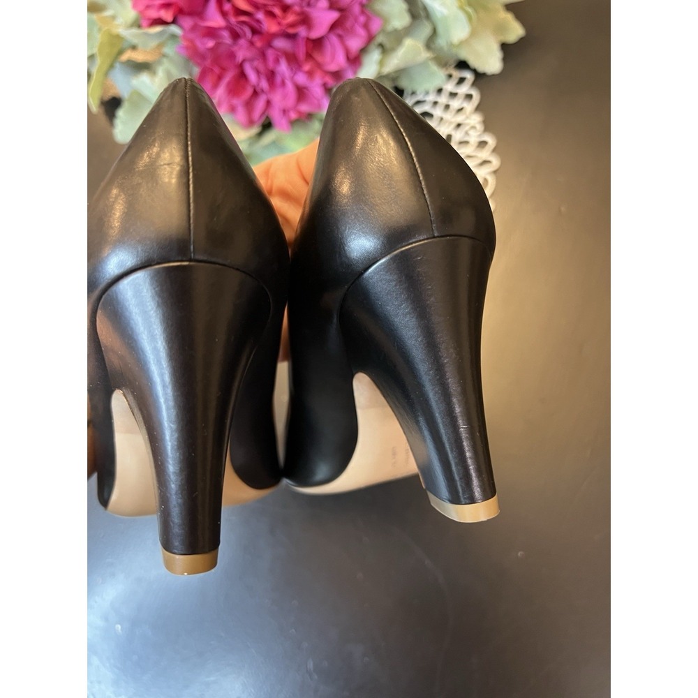 Rupert Sanderson Black Leather Pointed Toe Heels Sz 37.5 Made In Italy‎ USA Sz 7 - Picture 10 of 16
